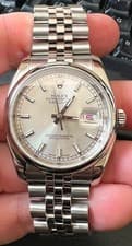 Rolex 116200 Stainless Steel Datejust Silver Dial Jubilee Band Pre-owned