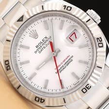 2006 PAPER ROLEX DATEJUST 116264 18K GOLD STEEL WHITE TURN-O-GRAPH OYSTER WATCH