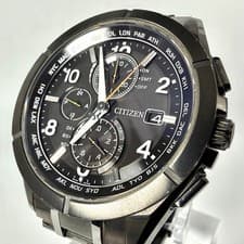 CITIZEN ATTESA H800 T023975 Solar Watch Chronograph Titanium Used Excellent