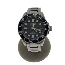 Used SEIKO◆Quartz watch/analog/stainless steel/BLK/SLV/V157-0BT0