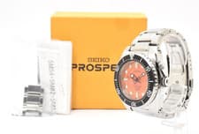 [NEAR MINT w/Box] SEIKO SCUBA 5M62-0BL0 Kinetic 200m Orange Divers Men's Watch