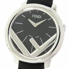 Used FENDI is Runaway 28MM F710021011 Black Dial SS Stainless Steel Leather