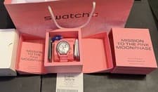 Swatch x Omega  Swatch Mission To The Pink Moonphase 100% Authentic With Receipt