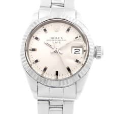 ROLEX Oyster Perpetual 6917 Cal.2030 Date Silver SS Steel Woman Automatic