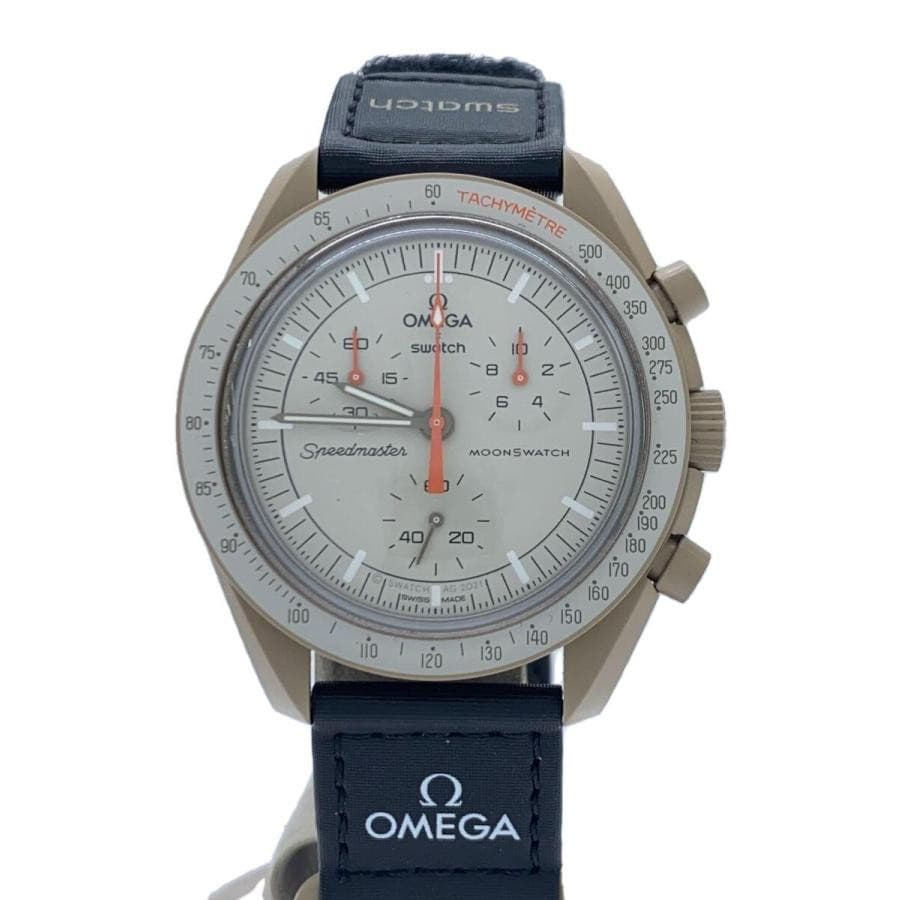 SWATCH◆Quartz watch/analog/--/BEG/BLK