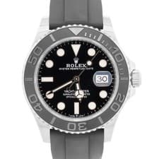 2019 PAPERS Rolex Yacht-Master BLACK 18K White Gold Oysterflex 42mm 226659 BOX