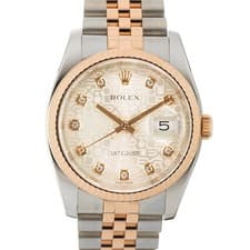 ROLEX Datejust 36 116231G SilverComputer Dial Warranty 2018 Box/Paper