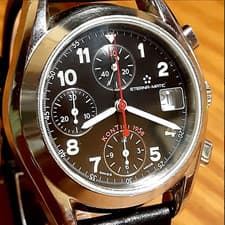 Eternamatic Rare Kon-Tiki 1958 Chronograph Date Used Watch