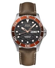 Mido Ocean Star 200C 42.5mm Black Dial Leather Men's Watch M042.430.16.051.00