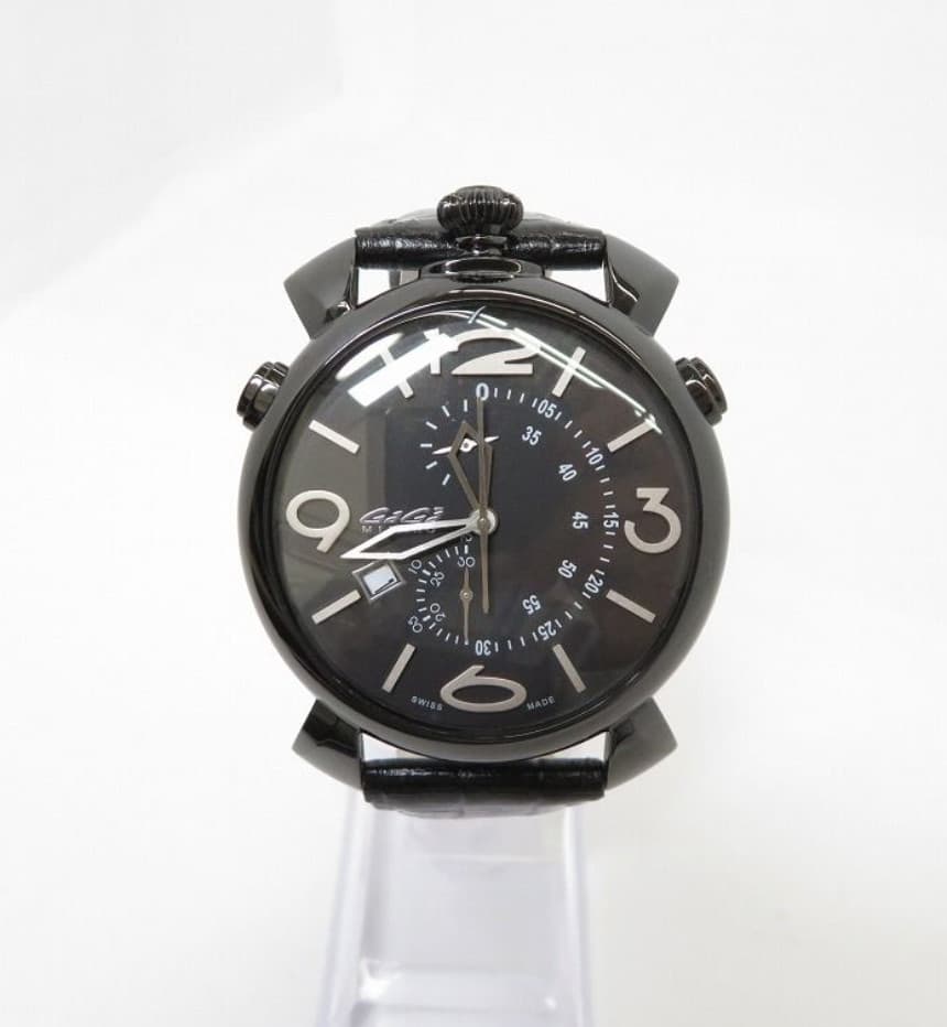 GaGaMILANO THIN CHRONO 46MM Quarz From JPN Chronograph F/S