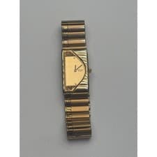 Seiko Gold Tone Rectangular Vintage Quartz Watch 2Y00-5G10 Womens
