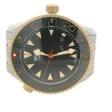 Gevril Hudson Yards Diver 48832B 43mm Black Dial Two Tone Gold Steel Watch