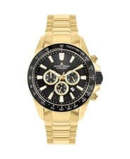 JACQUES LEMANS Men Analog Quartz Casual Watch Classic Dress Black Dial Waterproo