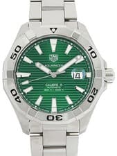 TAG Heuer Aquaracer Caliber 5 WAY2015.BA0927 43mm Green Dial Box Card #T248