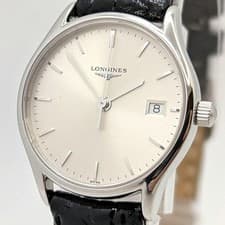 Longines Lyre L4.259.4 Silver Dial Leather Strap Quartz Watch Used From Japan