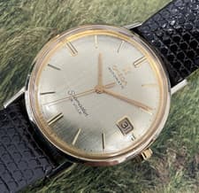 Vintage 1968 Omega Seamaster DeVille Solid 14K Gold Serviced With Warranty
