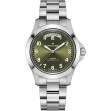 Hamilton Khaki Field King Day-date Auto Watch H64475160 Green Steel Watch