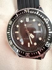 Citizen Vintage Diver 4-822145Y Automatic Diver Watch Used Working