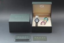 [N MINT Box Paper] Gucci Change Bezel 11/12L 6 colors Gold Quartz Women's Watch