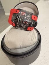 Hublot MP Men's Luxury Mechanical Multi-Dial Wristwatch Red Black Rubber Band