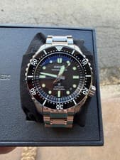Seiko Marinemaster SLA079 Prospex 42.6mm Diver Watch - Black on Bracelet - Nice!