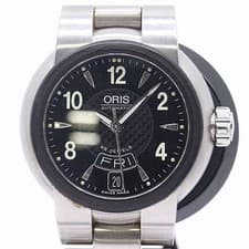 Oris Day-Date TT1 25 jewels 7518-44 automatic winding black dial men's 8870400
