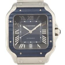 Authentic Cartier Santos de Cartier WSSA0048 Stainless Steel Mechanical Auto...