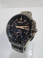 SEIKO Brightz Flight Expert Chronograph Black Dial Titanium Timepiece
