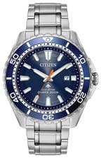 Citizen Promaster Dive Eco-Drive Silver tone Blue Dial Mens Watch BN0191-55L