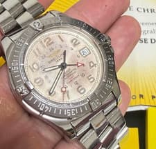 BREITLING Colt A32350 GMT date Silver Dial Automatic Men's Watch from JP