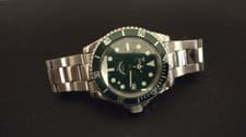 Squale Hulk 1545 Automatic Swiss Diver Watch Rare Green Dial Green Bezel