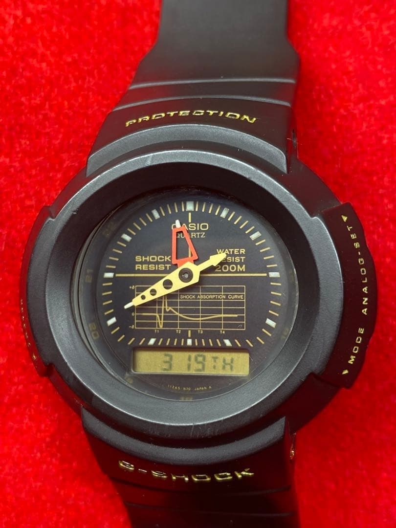 G-Shock AW-500G-1EV Analog Watch Screw Back Digital Style