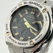 Casio G-SHOCK GST-W110D-1A9JF Black Dial Silver Watch Excellent Condition
