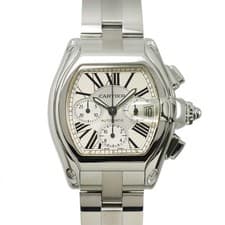 Cartier Roadster Chronograph W62006X6 Date Automatic Silver Dial Mens 90317556