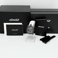 GaGa MILANO Watch Manuale48 Hand-wound 5516.NJ.02D 046/100 Auth w/Box, Guarantee