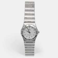 Omega Constellation 795 1201 Silver Dial Stainless Steel Women Wristwatch 25 mm