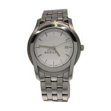 Used GUCCI◆Watch/analog/stainless steel/WHT/SLV/YA055212//