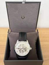 Bulova Classic Skeleton Timepiece Wristwatch Authentic Vintage Condition