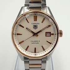 TAG HEUER Carrera Caliber 5 WAR215D SS K18 PG Men s Automatic Watch from JAPAN