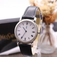 Yves Saint Laurent Watch 4625 30mm Case Black Leather Band Analog Quartz