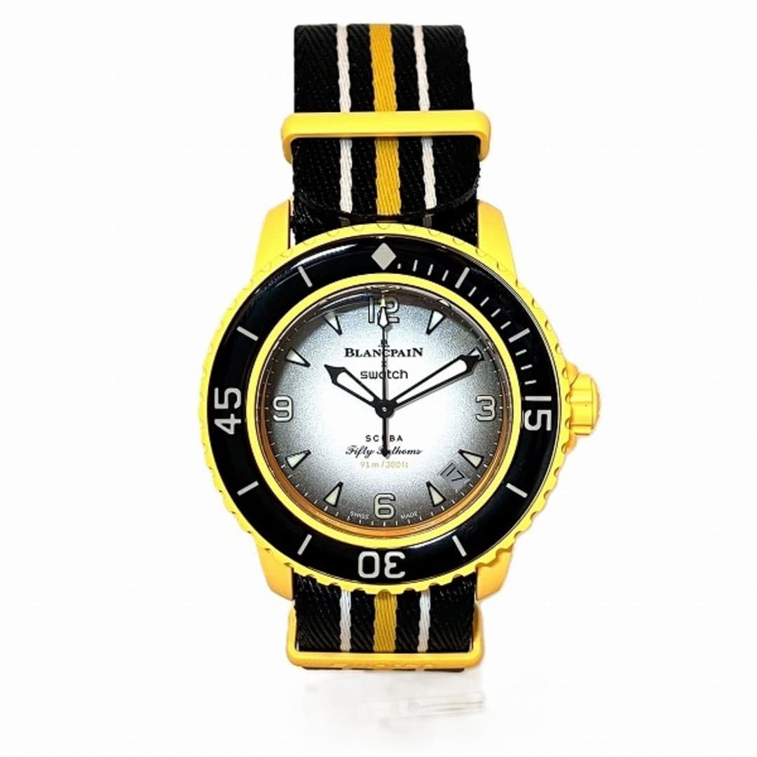 Swatch Pacific Ocean S035P100 Auto Watch Mens Used Bio Ceramic 42mm From Japan F
