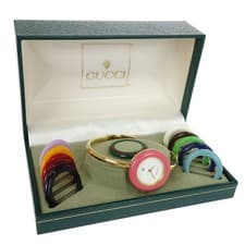 Gucci 11/12 Change Bezel Chameleon Quartz Watch SS 196549