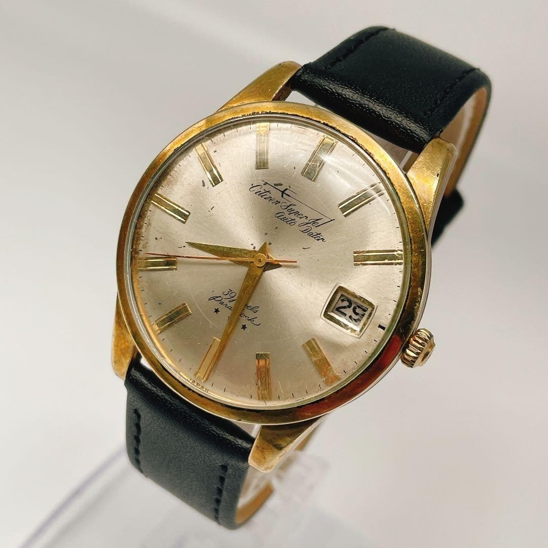 Citizen Auto Watch Vintage Timepiece Mens Classic Elegance Authentic Leather