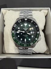 Seiko 5 Five Sports SSK035 J1 GMT Automatic Watch Green Dial Made Japan