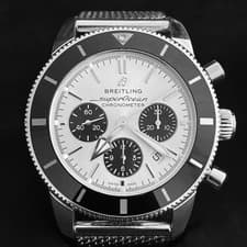 Breitling Superocean Heritage B01 Chronograph 44 Silver Dial AB0162121G1A1