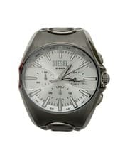 DIESEL DZ-4694 Chronograph Silver Stainless Watch Excellent JAPAN