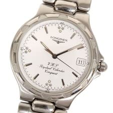 Longines Conquest Perpetual Calendar Men's Watch Silver Quartz Used