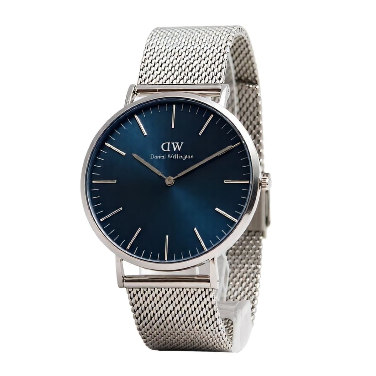 Daniel Wellington Classic Mesh Watch Baby Blue Silver 36mm Quartz 3ATM