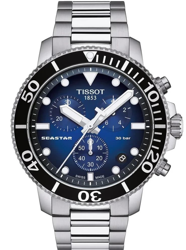 Tissot T120 Seastar 1000 Blue Dial Chronograph - Model # T120.417.11.041.01
