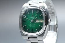 Omega Seamaster 166.0416 Green Dial TV Case Day Date Auto 36mm Men's Watch OH